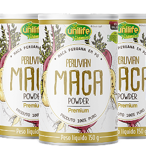 Farinha de Maca Peruana - Kit com 3 - 450g - Unilife