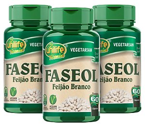 Faseol - Feijão Branco - Kit com 3 - 180 Cápsulas (500mg) - Unilife