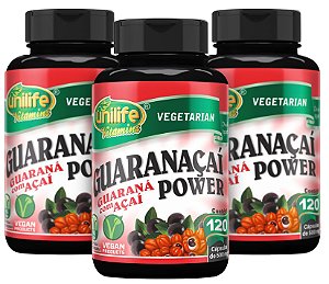 Guaranaçaí Power - Kit com 3 - 360 Cápsulas (500mg) - Unilife