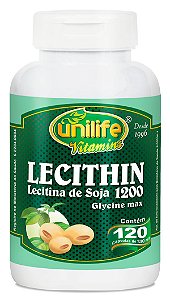 Lecithin - Óleo de Lecitina de Soja Concentre 120 Cápsulas (700mg) - Unilife