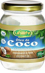 Óleo de Coco Extra Virgem (200ml) - Unilife