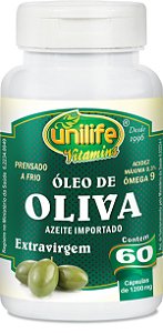 Óleo de Oliveira 60 Cápsulas 1200mg Oliva Extra Virgem - Unilife