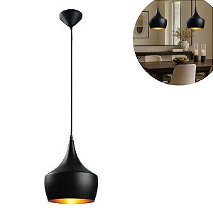 Pendente Zurique Aço Preto 1xE27