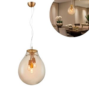 Pendente Malbec 38CM Conhaque  - 3 Lamp  X  E27