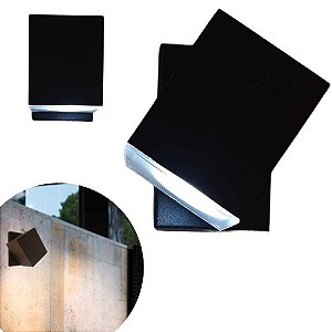 Arandela Cube Articulada Preta 1 Facho