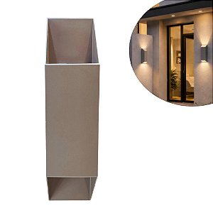 Arandela Retangular 2 Fachos Cinza