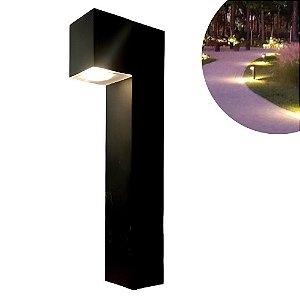 Poste Balizador Aluminio Preto 50 cm