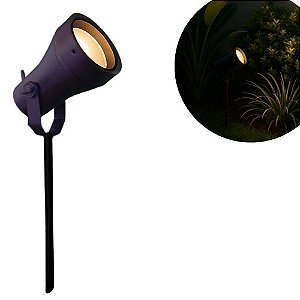 Espeto Jardim Preto Aluminio Par 20