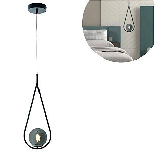 Pendente Pingo Preto e Fume