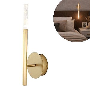 Arandela Led Petra Dourada 42cm 3W 3000K