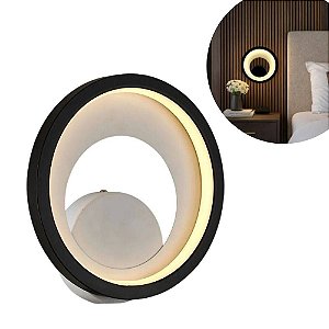 Arandela / Plafon Loop Preto e Branco