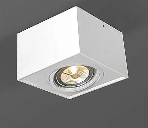 SPOT SOBREPOR PARA AR111 BRANCO EM ALUMINIO