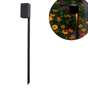 ESPETO BALIZADOR QUADRADO E-1060 PMT 60CM 1XGU10 MR11