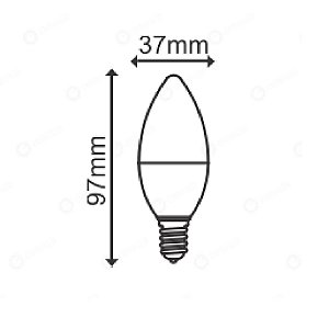 Lâmpada Vintage Led  4.7W Leitosa 3K Vela Balão E14
