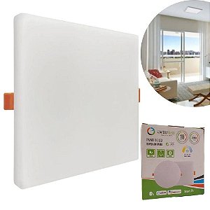 Luminaria Smart Led Borda Infinida 18w 3k/4k/6k Quadrada