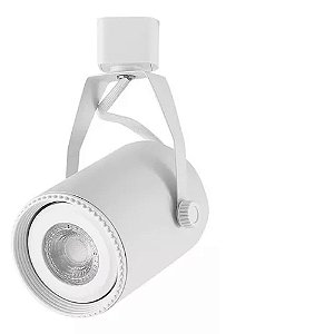 SPOT PARA TRILHO PAR20 SOQUETE E27 BRANCO EM FERRO