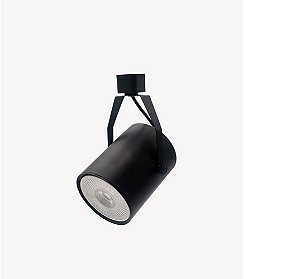 SPOT TRILHO PAR30 SOQUETE E27 PRETO EM FERRO