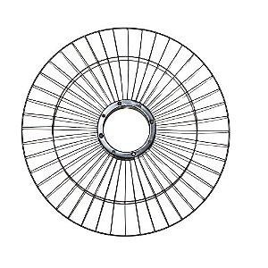 Grade Para Ventilador Oscilante Tufão 50cm Loren Sid Branca / Preta