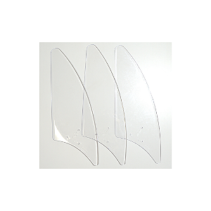 Jogo de Pás para Ventilador de Teto Loren Sid Transparente P07I/TR(3) M1/M2