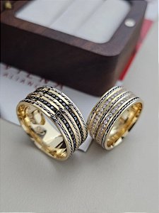 Exclusivo Par de Alianças Cingapura - 10MM