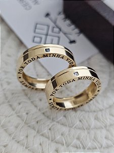 Exclusivo Par de Alianças Dubai em Ouro18k - 5MM