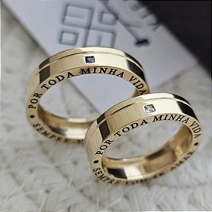 Exclusivo Par de Alianças Dubai em Ouro18k - 5MM