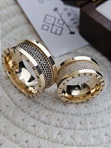 Exclusivo Par de Alianças Orlando em Ouro 18k - 11MM
