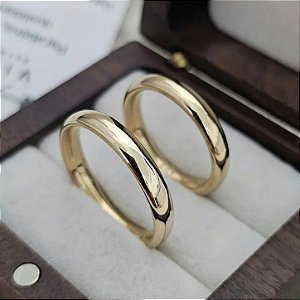 Exclusivo Par de Alianças Bariloche em Ouro18k - 3,5 MM