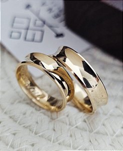 Par de Alianças Milão em Ouro18k - 5MM
