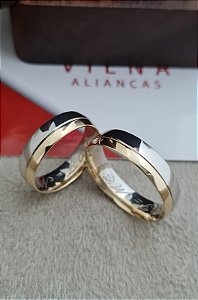 BODAS- Alianças Miami em Ouro18k com 5MM