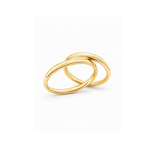 Exclusivo Par de Alianças Bariloche em Ouro18k - 2MM