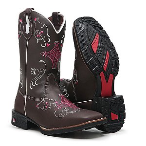 BOTA FEMININA TEXANA COUNTRY TODA BORDADA