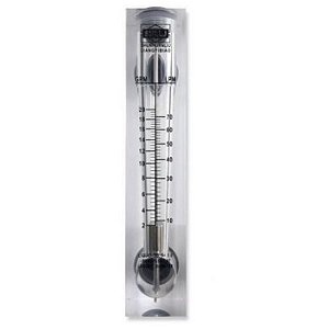 Rotâmetro painel vazão - 0,3 a 3 GPM / 1 a 11 LPM / 60 a 660 LPH / macho 1/2" - LZM15