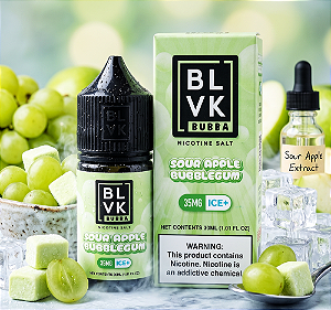 NicSalt - BLVK Salt Bubba - Sour Apple Bubblegum (30ml)