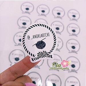 60 Adesivos - 4 cm - COM A SUA LOGO!