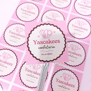 PROMO - 120 Adesivos - 4 cm - COM A SUA LOGO!