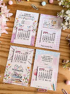 Calendário com Card P/ Geladeira