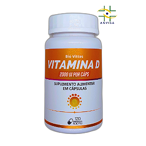 Vitamina D 2000 UI  120 cápsulas 500mg