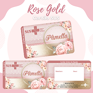 Cartao do SUS ROSE GOLD