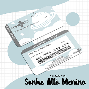 Cartao do SUS SONHE ALTO MENINO ( LUA)