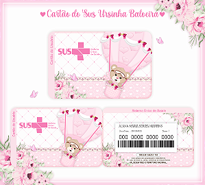 Cartao do SUS TEMAS URSINHAS ( 1,2,3,4,5 )