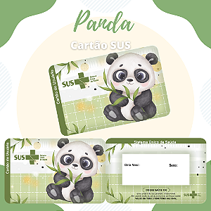 Cartao do SUS PANDA VERDE E TRIBAL ROSA