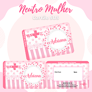 Cartao do SUS NEUTRO MULHER