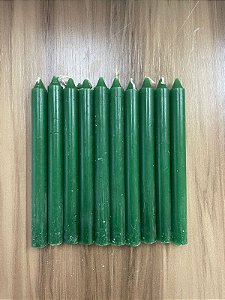 Vela Palito Verde Kit c/ 10 unidades
