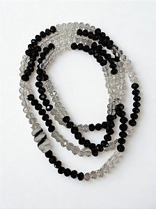 Guia de Cristal Preta e Branca