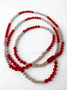 Guia de Cristal Branca e Vermelha