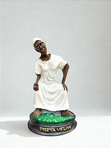 Imagem Resina Preta Velha 15cm