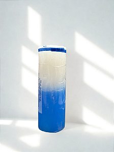 Vela 7 Dias Bicolor Branca e Azul