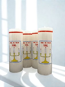Vela 9 Dias Branca Kit c/ 4