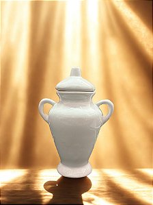 Quartinha de Louça Branca c/ Asa - Pequena